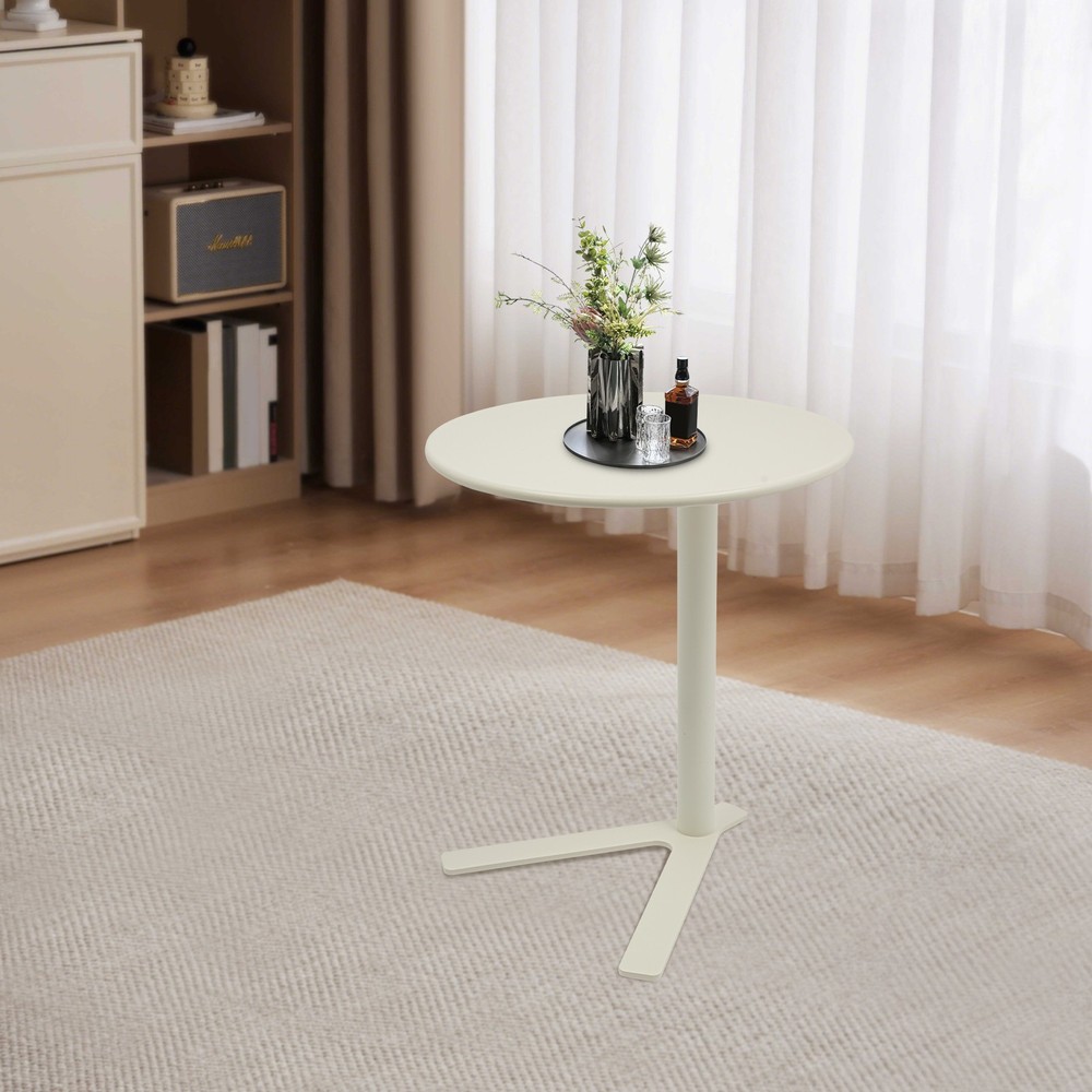 Side Table for Small Spaces, 48*56cm Couch End Table, 22in Height