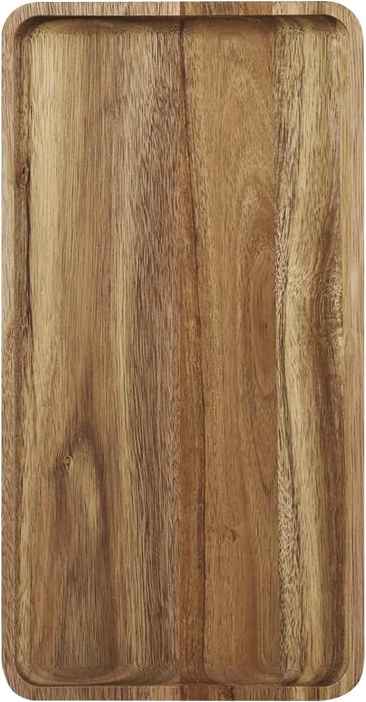 Solid Acacia Wood Serving Trays 14 X 7 Inches Rectangular Wooden Serving Platt