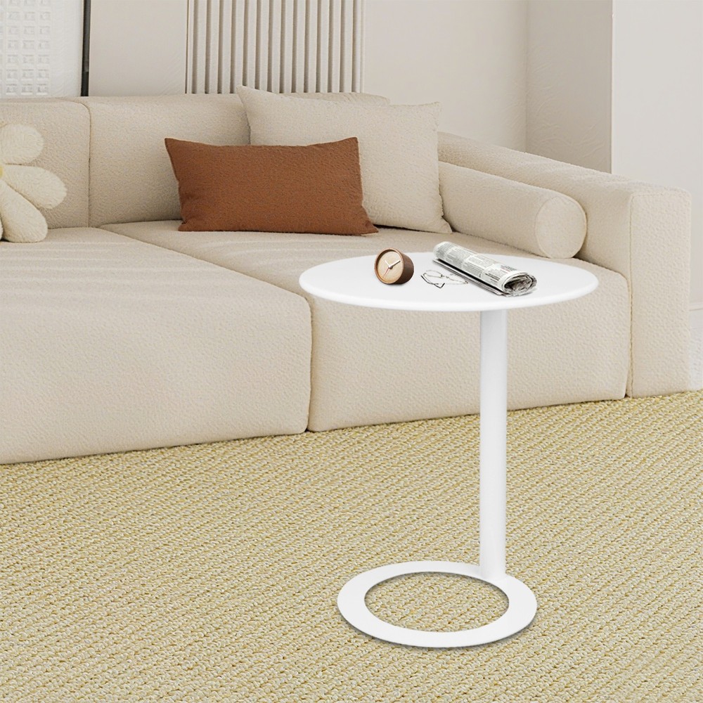 Modern Iron Side Table, Round Side Table,Freestanding Modern Coffee Table