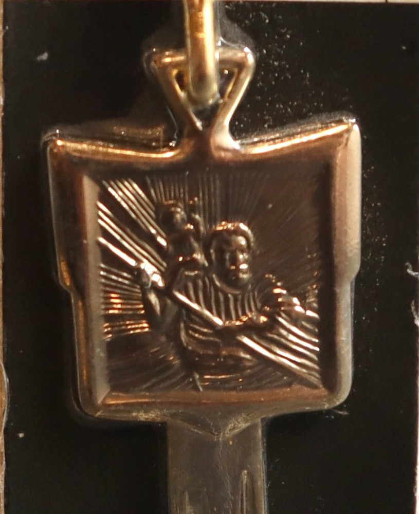 SEALED Vintage Taylor Saint Christopher Key Chain Blank Key