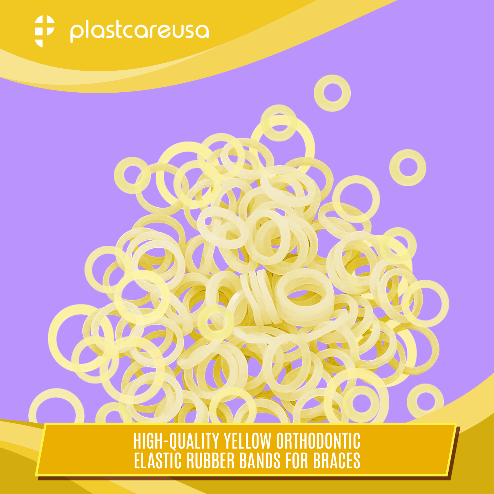 100 Medium 4.5 Oz 3/16" Rabbit Orthodontic Latex Elastic Rubber Bands Braces