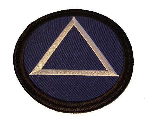 ALCOHOLICS ANONYMOUS SYMBOL AA PATCH TRIANGLE 12 TWELVE STEP SOBRIETY