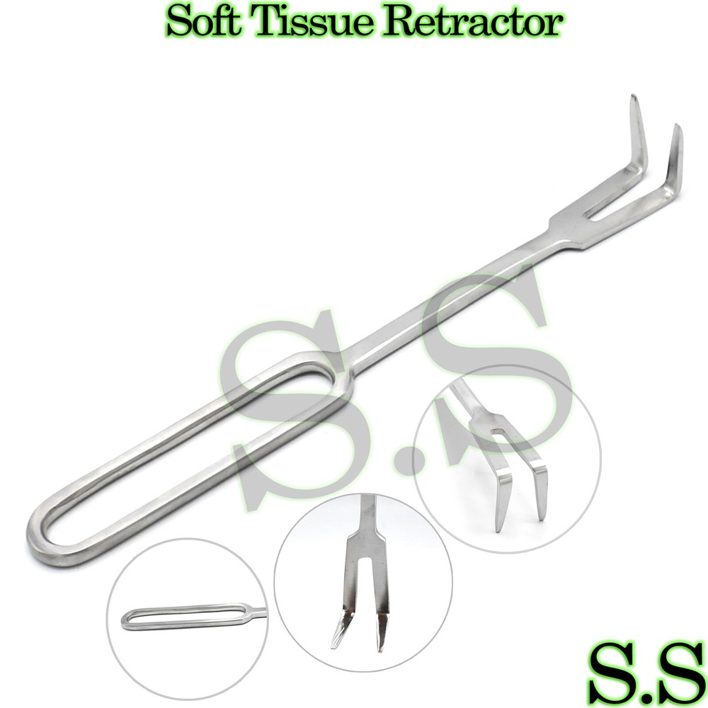 Soft Tissue Retractor Double Prong 9" Orthopedic Surgical Instruments RT-1012