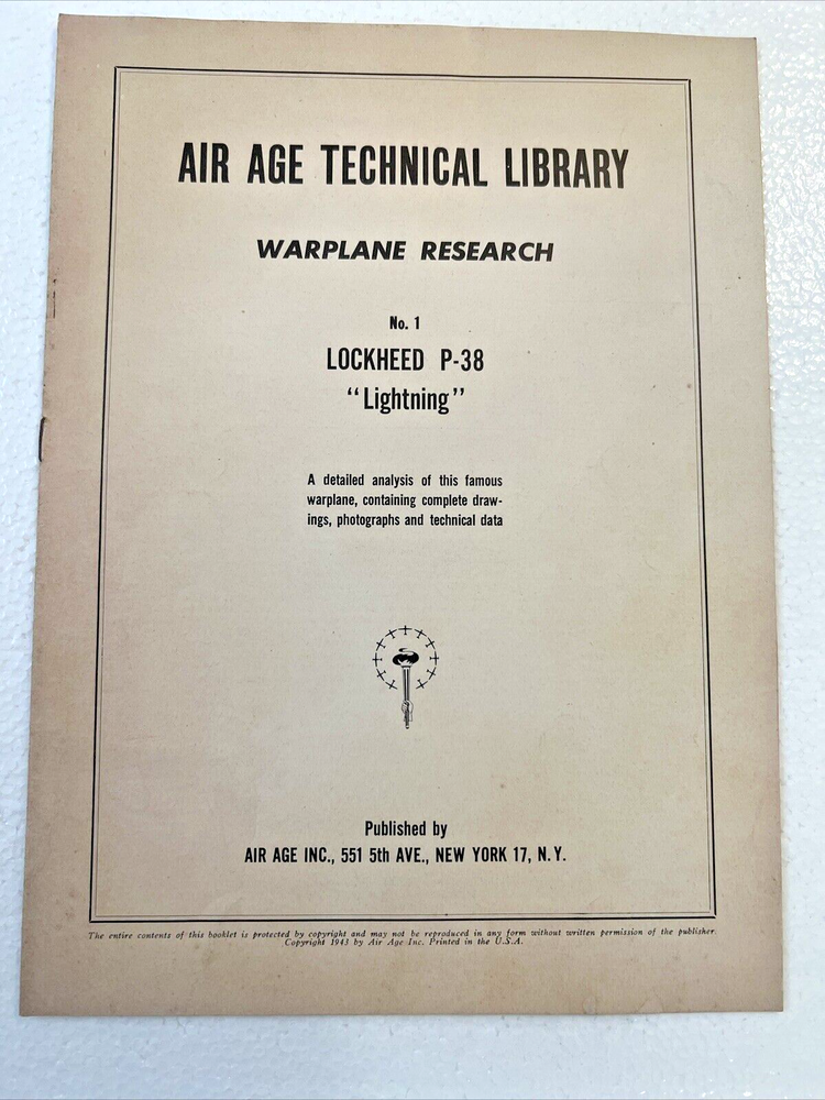 Air Age Technical Library Warplane Research Lockheed,Hellcat, Thunderbolt WwII