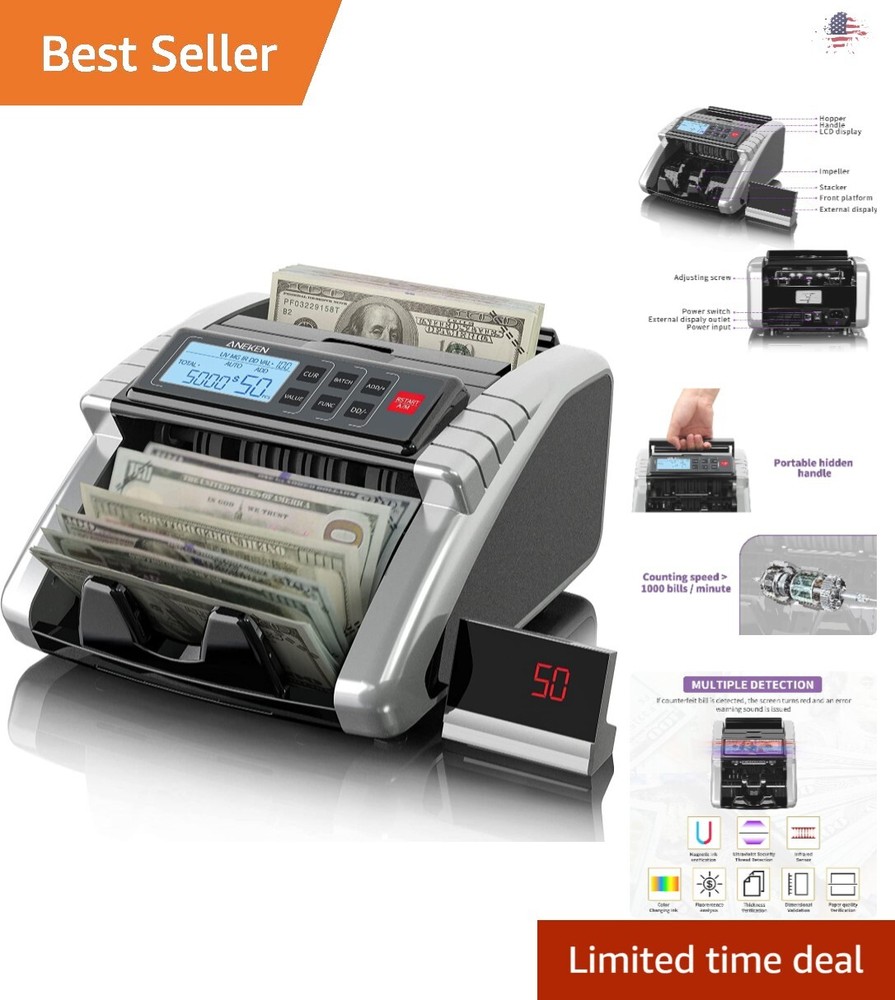 High Efficiency Money Counter Machine - Detection, Count Value, Efficient - 1