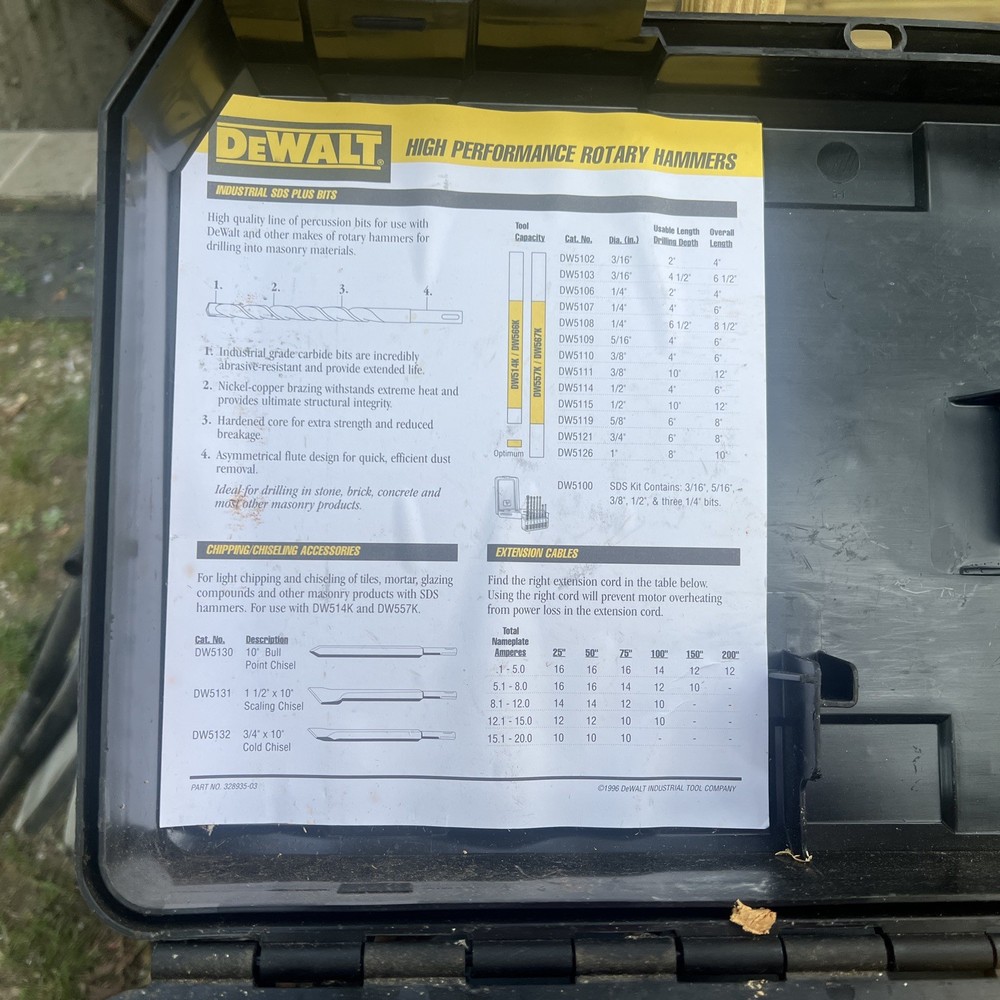 DeWalt 115 Volt Hammer Drill. DW563 W Case