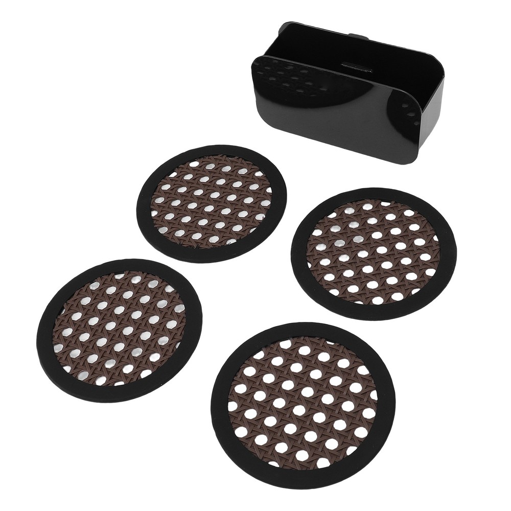 1-4PCS Elegant Silicone Coasters Set Heatproof Table Mat For Dining Room Kitchen