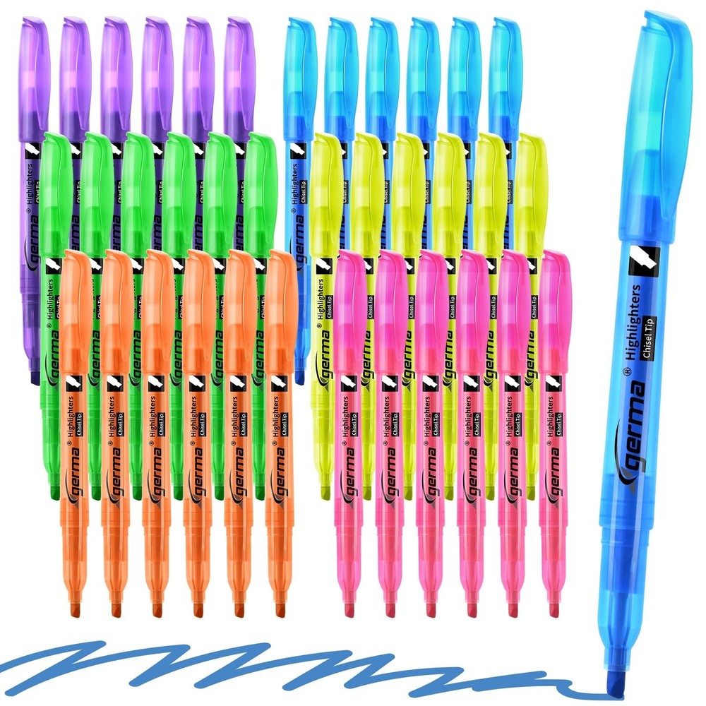 Assorted Colors Fluorescent Highlighters, 36 Pack, Chisel Tip Colored Highlig...