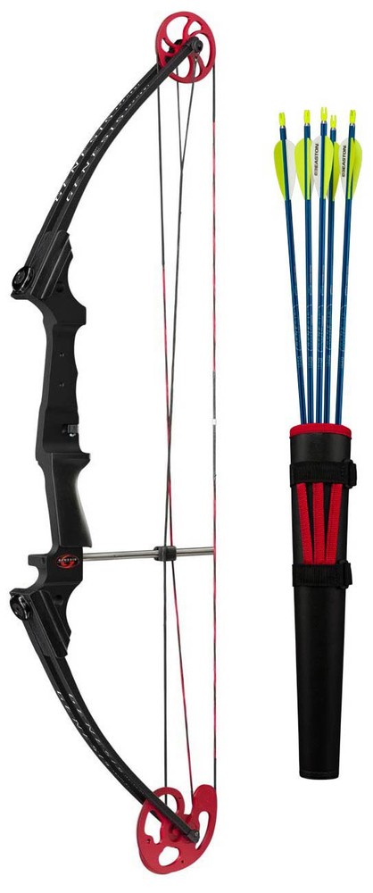 Genesis Archery Original Compound Bow Kit Beginner Set (Left Hand, Black)