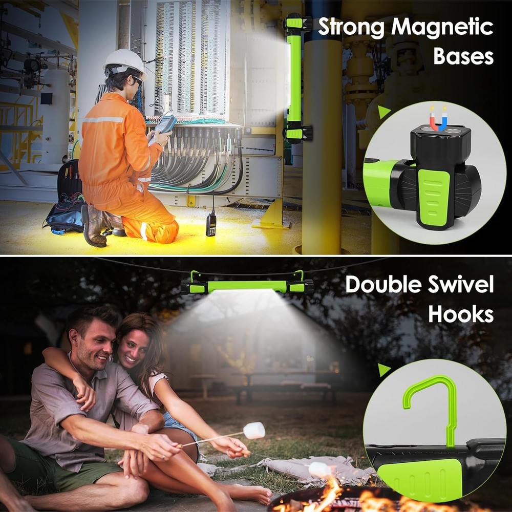 Versatile Rechargeable Work Light - 2-Level Brightness