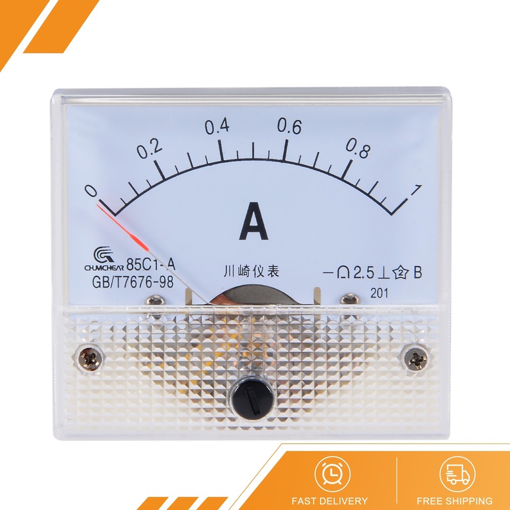 85C1-A Analog Current Panel Meter DC 1A Ammeter for Circuit Testing