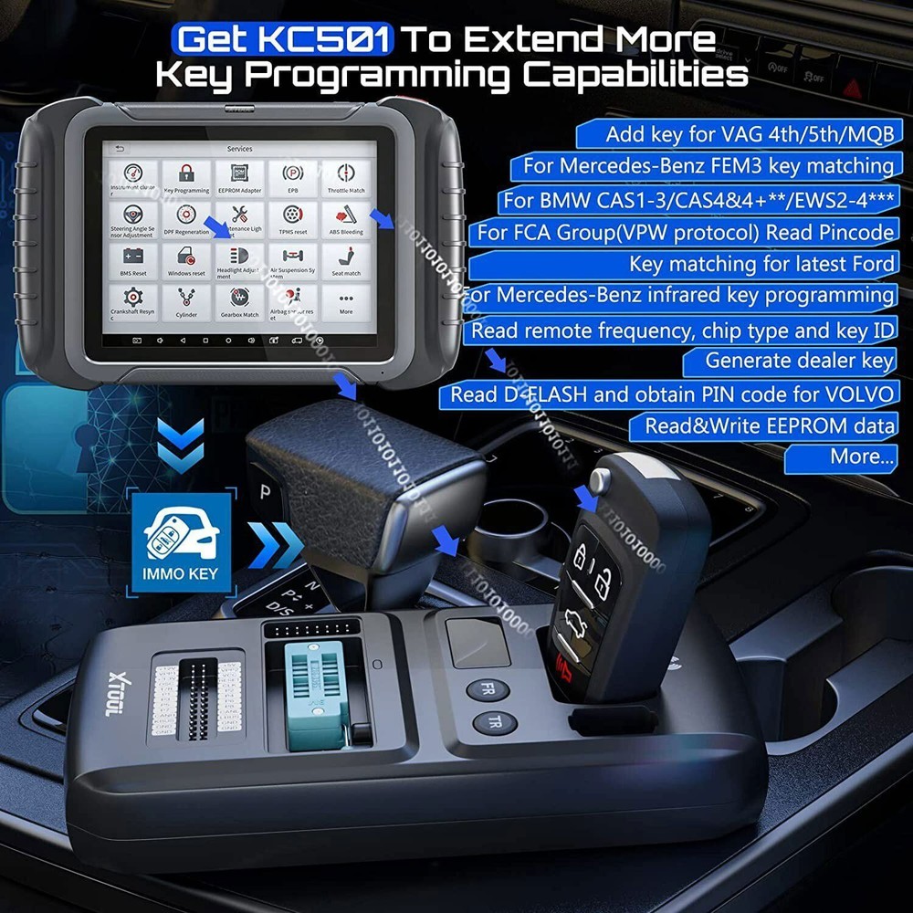 XTOOL X100 PAD3+KC501+KS1 Auto OBD2 IMMO K^ey Programming Car Diagnostic Scanner