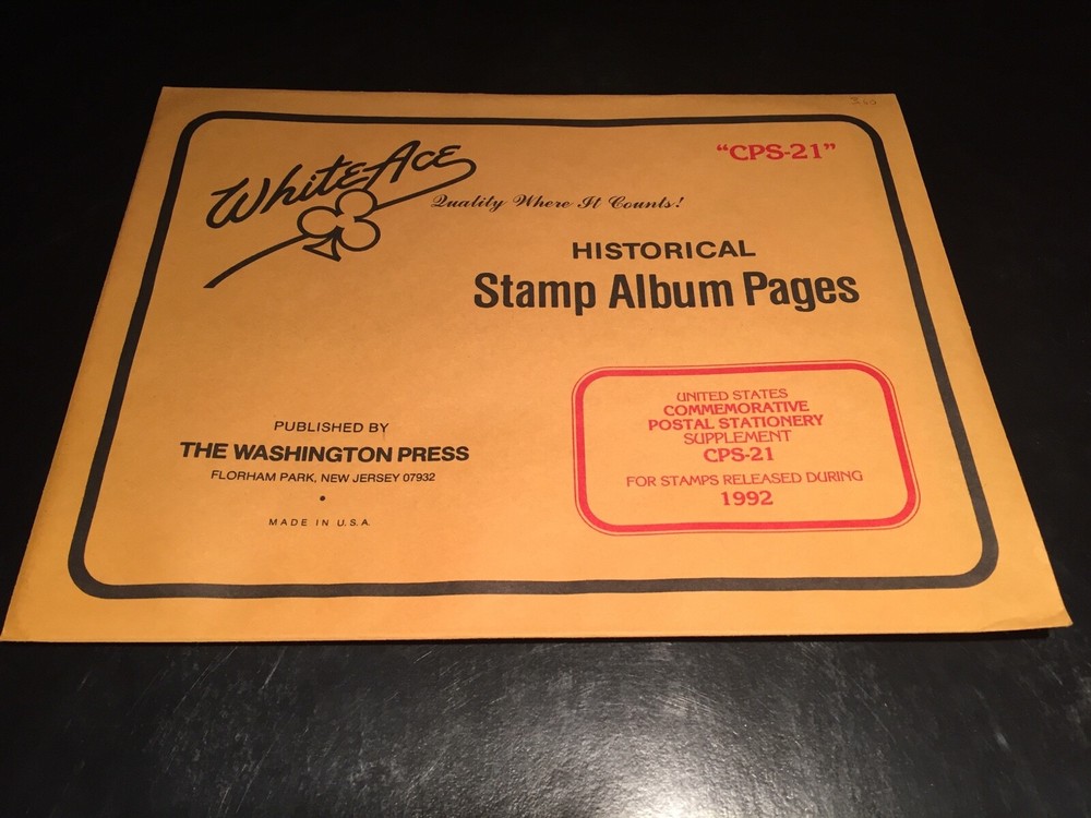 New White Ace Pages U.S. Commemorative Postal Stationary 1992 CPS-21