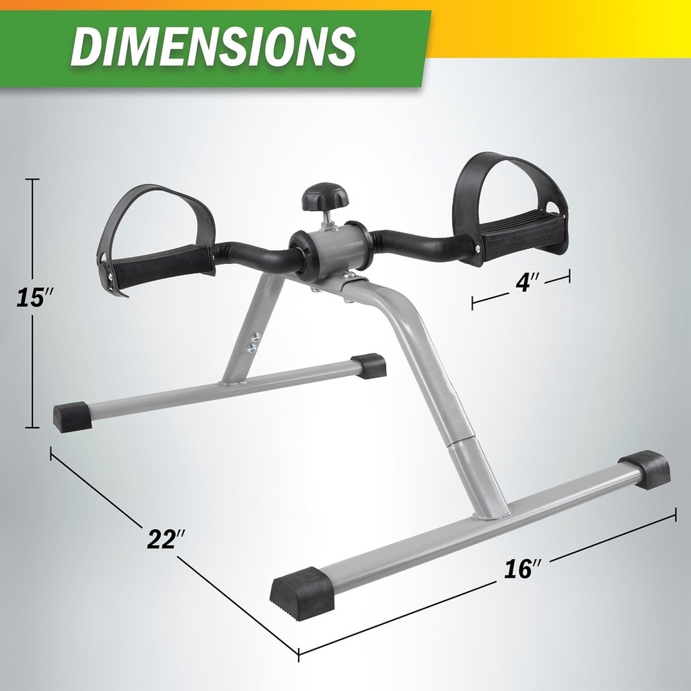 Mini Under Desk Exercise Bike Pedal Exerciser: Adjustable, Foldable & Compact