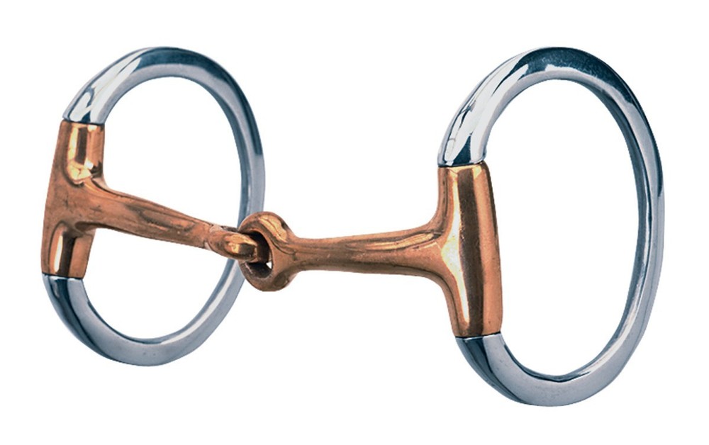 Weaver Leather, Eggbutt Snaffle Bit, 4-1/2" Copper Plated Mouth