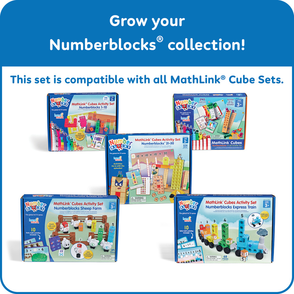 hand2mind Numberblocks 11-20 MathLink Cubes Activity Set, Elementary Math