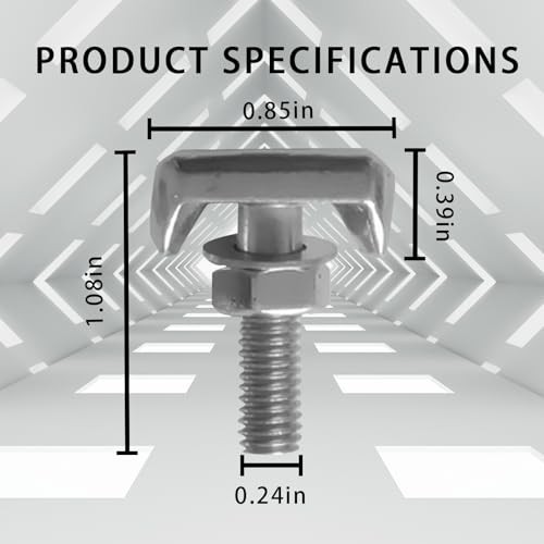 Car Battery Terminal Bolt, 2PCS Auto Cable Extender T-Bolt Nuts Replacement