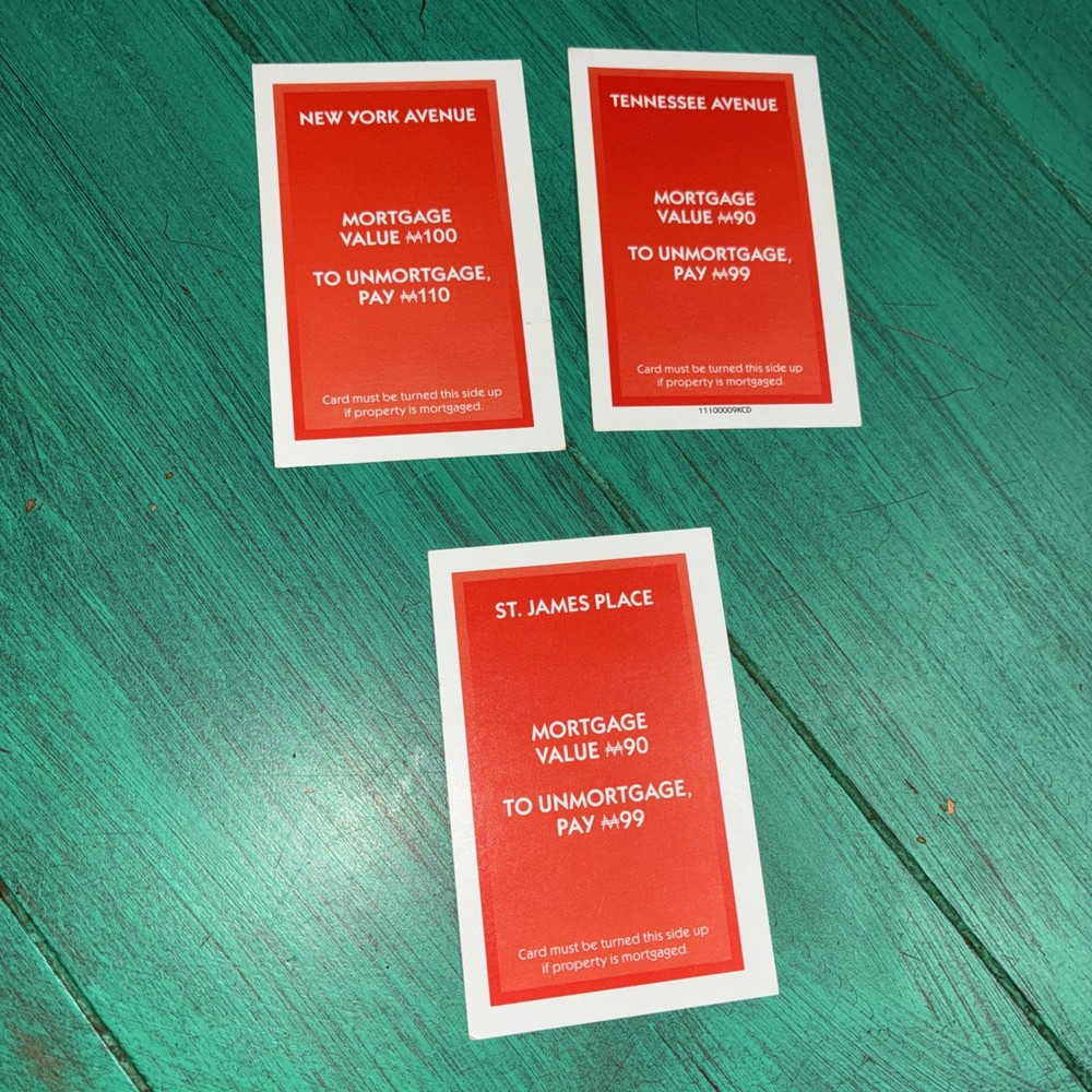 2014 Monopoly Replacement - 3 Orange Property Cards
