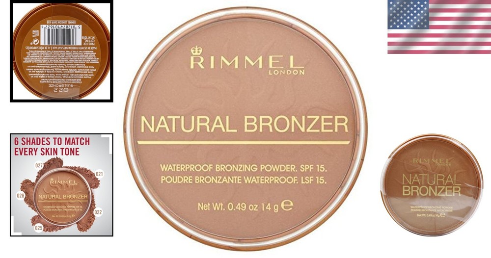 Waterproof London Natural Bronzer - Sun Bronze Shade, Medium Coverage, 0.49oz