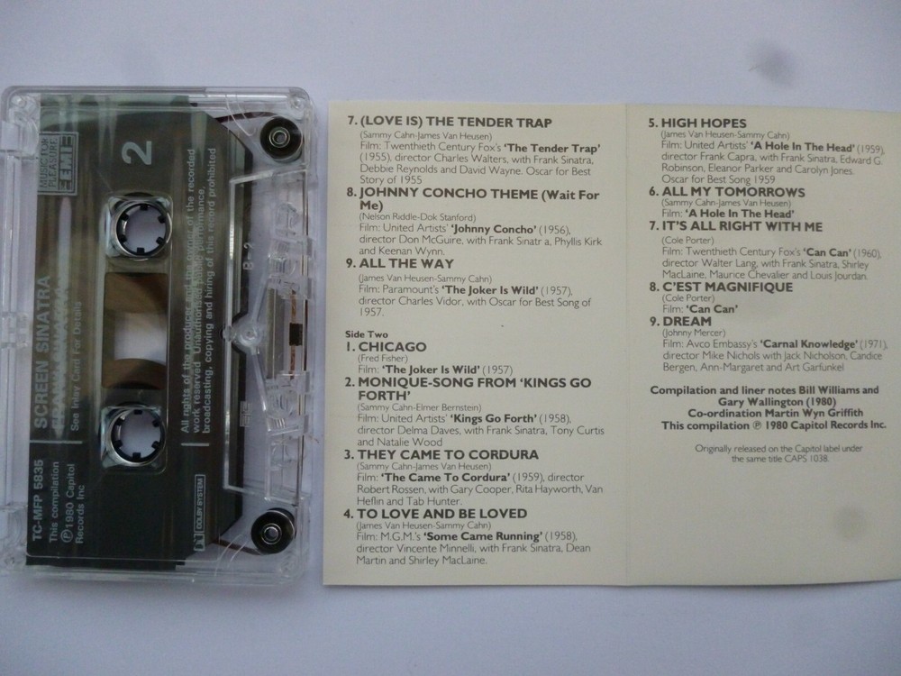 FRANK SINATRA - SCREEN SINATRA - CASSETTE
