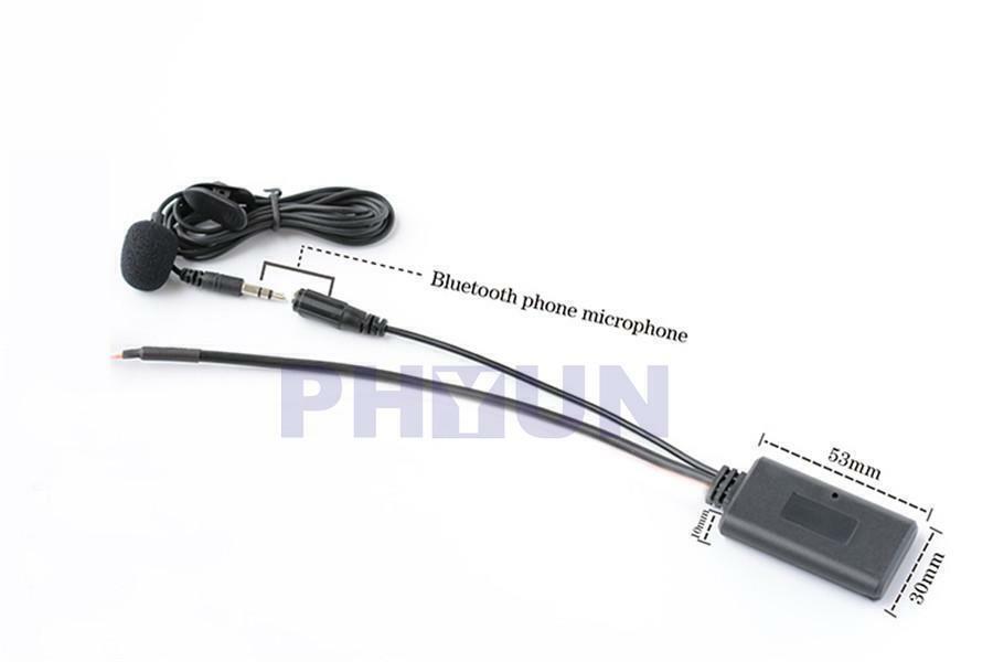 12PIN AUX Bluetooth Adapter Wireless Music Audio Cable Microphone Input For BMW