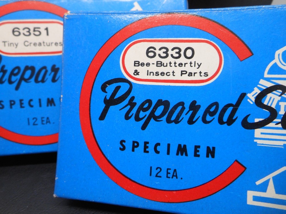 Vintage Sears Prepared Microscope Specimen Slides 3 Boxes 1 Sealed