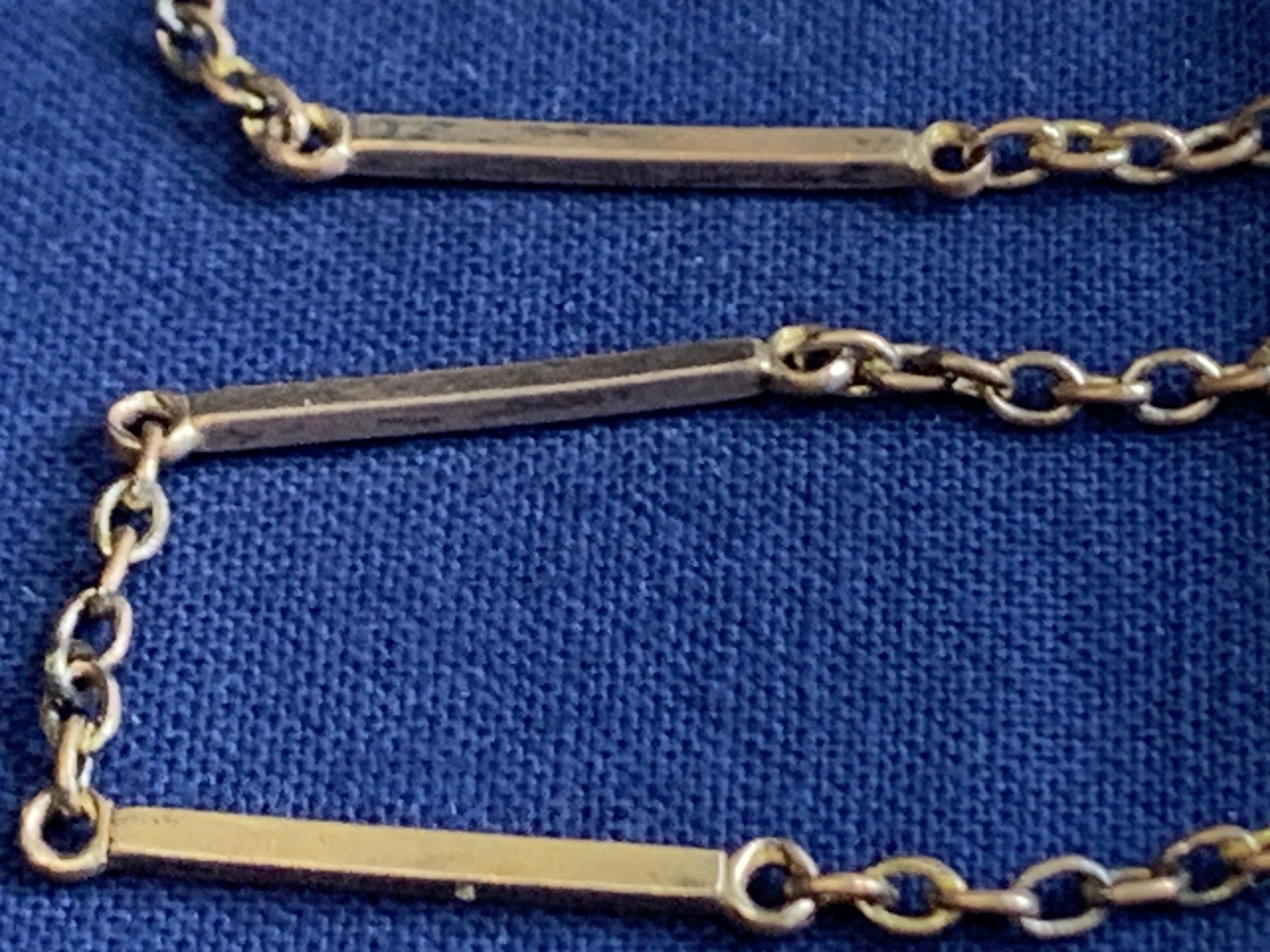 Antique 1/20 12K Gold Filled Pocket Watch Fob Vest Chain 15.5" Long Link Jewelry