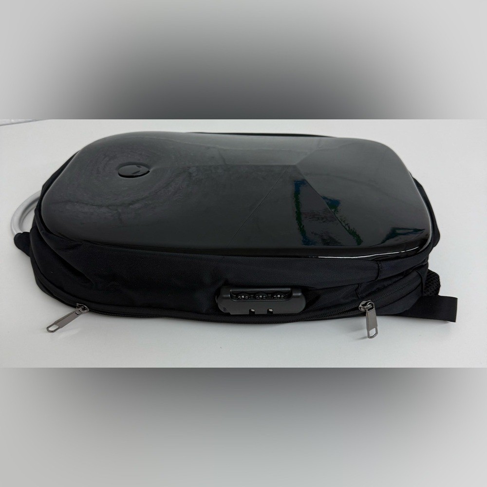 Hard shell Glossy Black Gaming Laptop Backpack