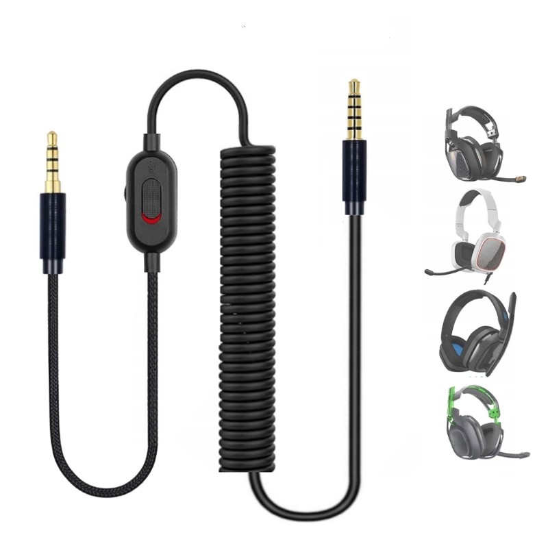 Headphone Cable Inline Mute Control Replacement for A10/A30/A40/A50