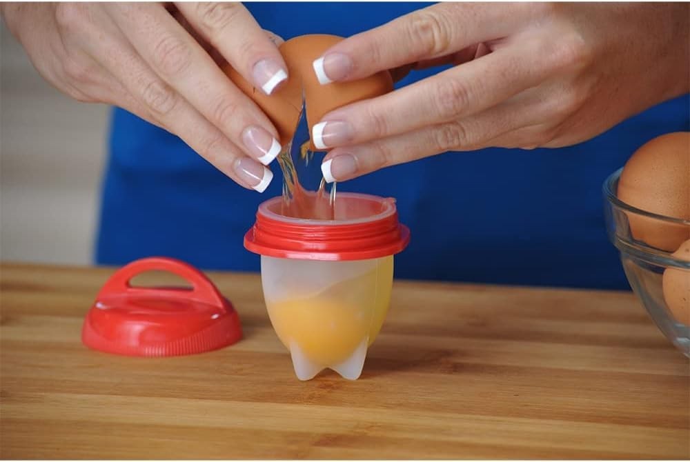 Effortless Egg Cooking with Egglettes - 4 Nonstick Silicone Cups Included