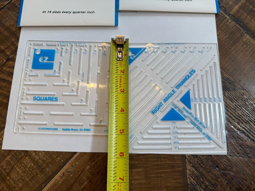 2 Marti Michell EZ Quilting Templates - Square and Right Triangles