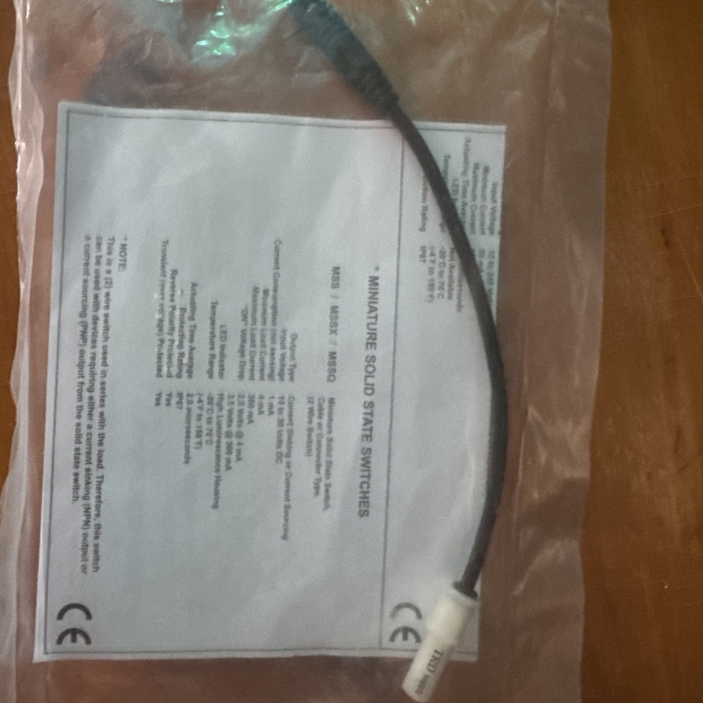 BIMBA TRD MANUFACTURING, INC. MSSQ 2-WIRE SOLID STATE SWITCH QUICK CONNECT