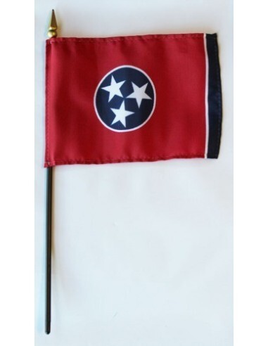Tennessee  4" x 6" Mounted Flags