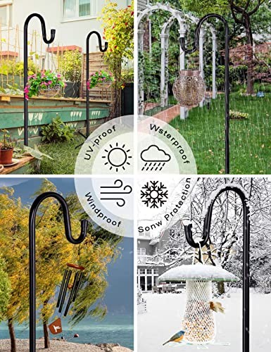 Shepherd-Hooks Adjustable for Bird-Feeder Lantern Plant-Hook 76 INCH A-2 Pack
