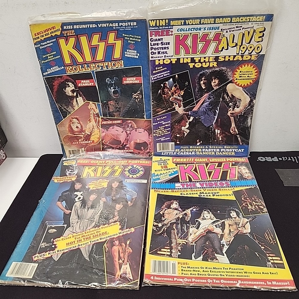 Kiss Magazine Lot 1990s Posters Heavy Metal