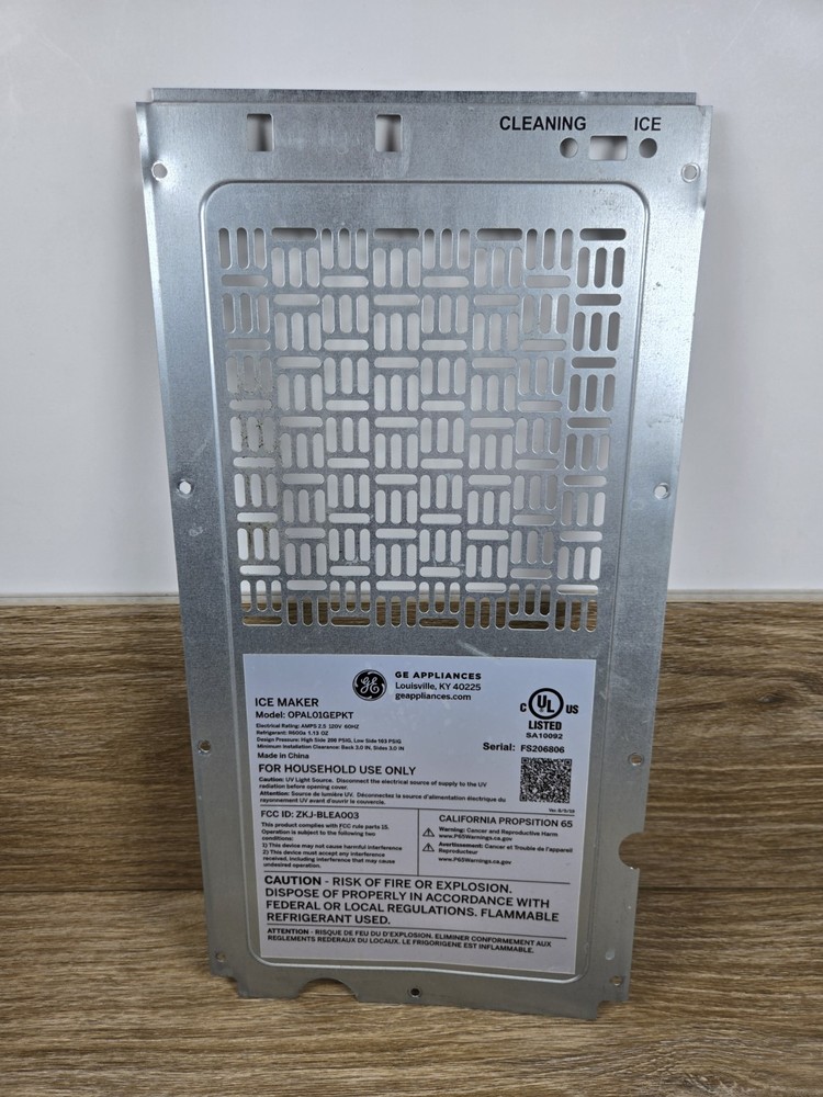 Oem GE 1.0 Opal Ice Maker Back Panel Replacement. OPAL01GEPKT