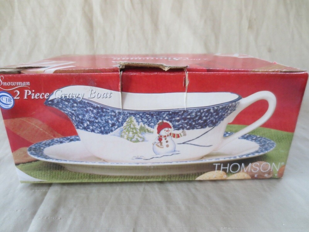 Thomson Snowman Gravy Boat & Underplate