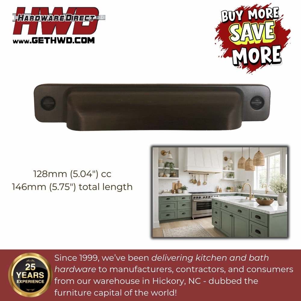 Bronze Cabinet Cup Pulls Kitchen Bath Handle Knob Traditional Classic Oil Rubbed