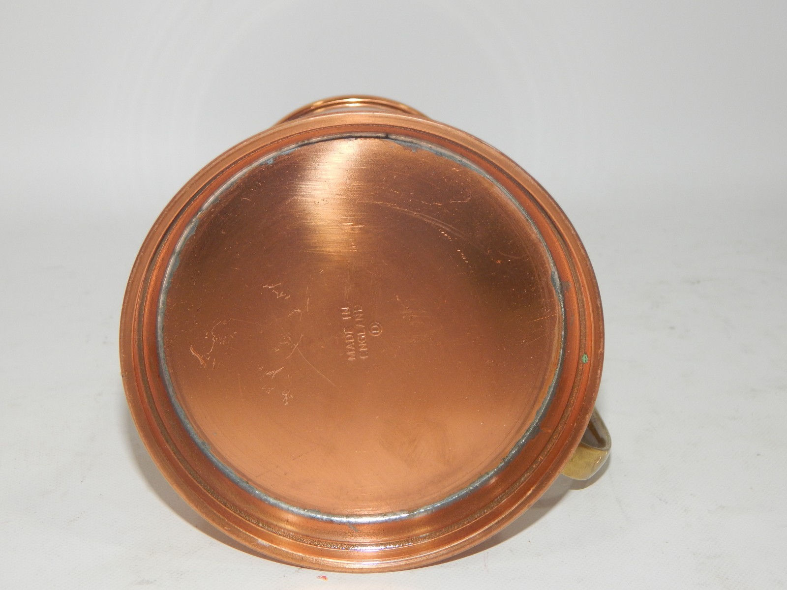 Vtg Copper Mug Brass Handle Made in England Beer Mug Moscow Mule Stein 5"