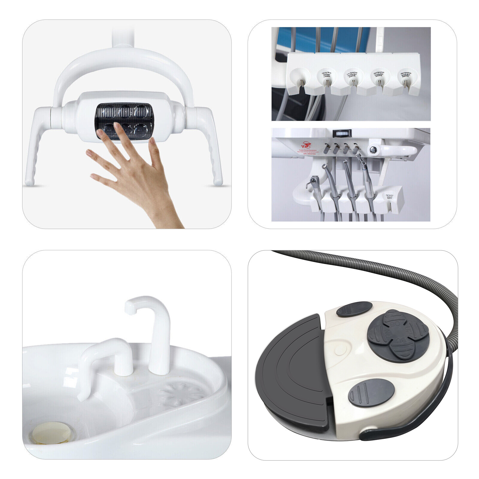 Dental Unit Chair Hard Leather+Dentist Stool + DDS+ New Foot Pedal Unidad silla