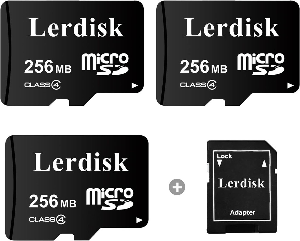 3-Pack 256MB Micro SD Cards - Class 4, Drop Proof & Dust Proof for Reliability