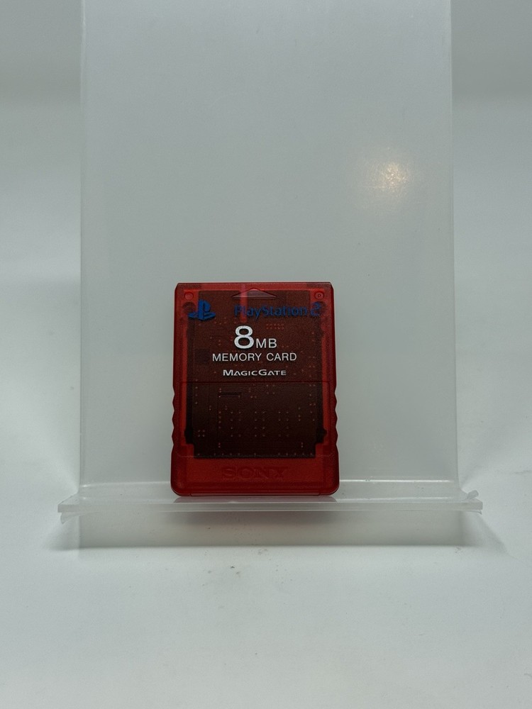 PS2 PlayStation 2 RED Magic Gate 8MB Memory Card OEM Tested And Working