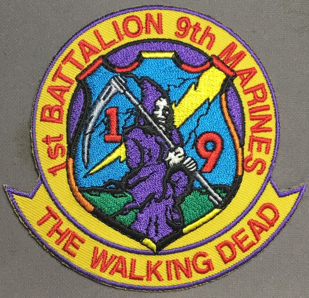 USMC 1st Battalion 9th Marines  The Walking Dead licensed patch