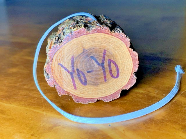 Gag Gift - Yo-Yo Made from Pine w/ Elastic instead of String