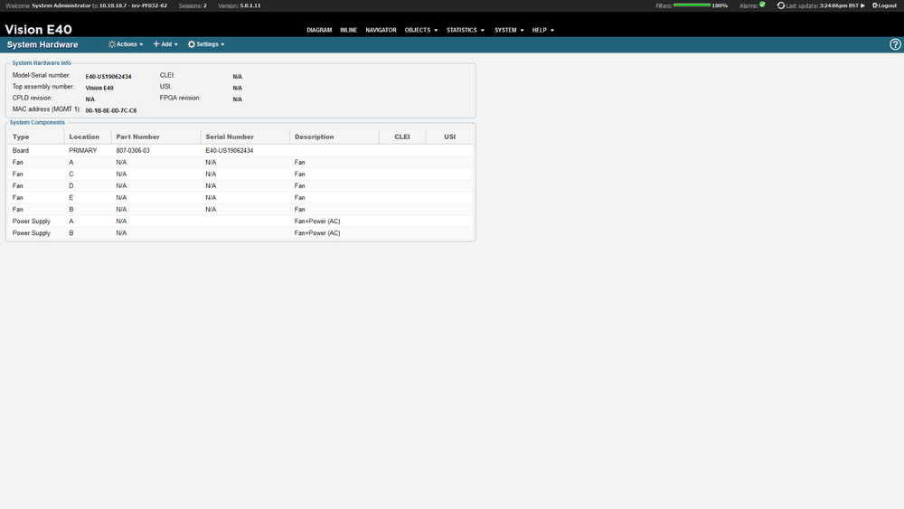 Ixia Vision Edge 40 (E40) AC 48x 1/10Gb SFP+ Licensed Network Packet Broker F2B