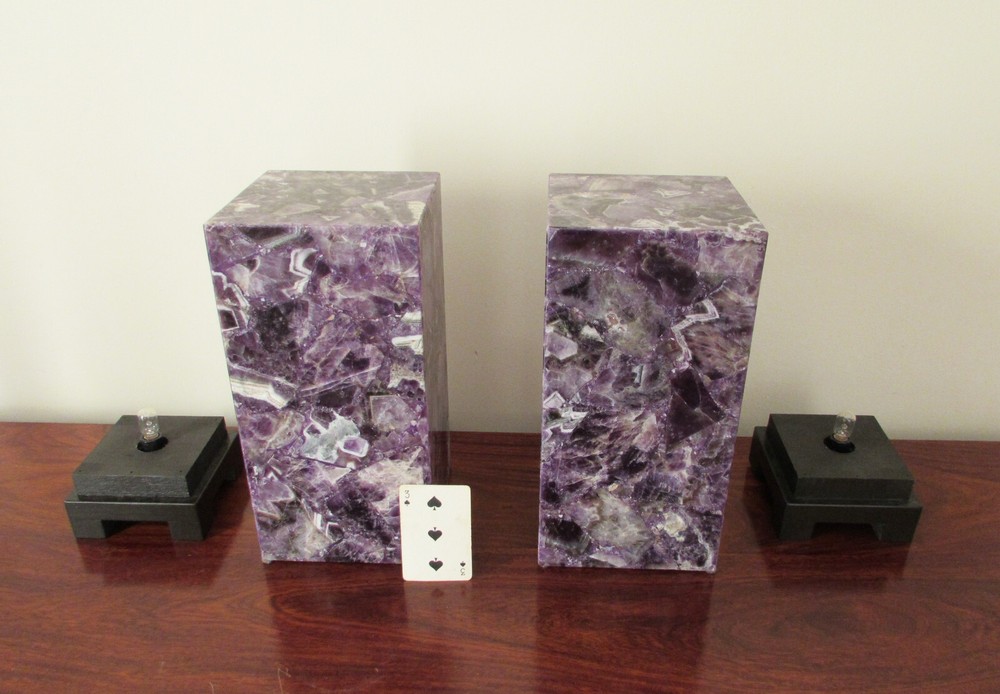 Genuine Amethyst slab lamps