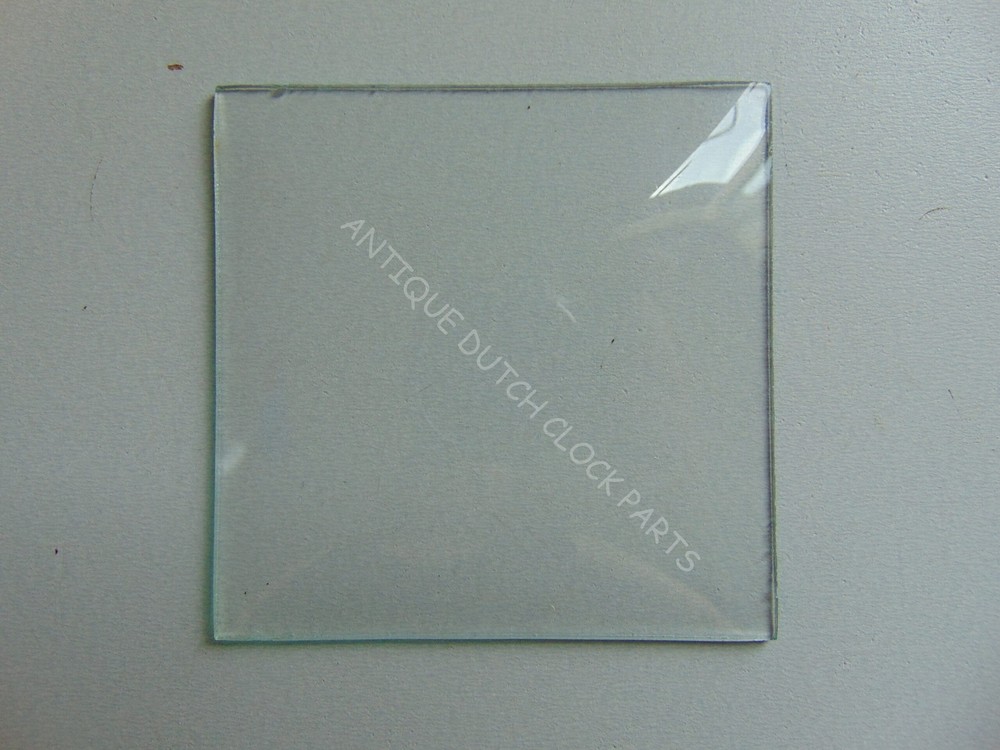 VARIATIONS SQUARE CONVEX OR CONCAVE CLEAR GLASS FOR CLOCKS