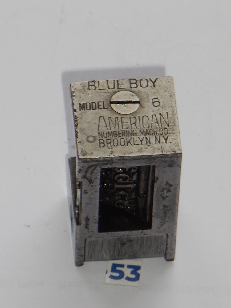 Blue Boy | letterpress numbering machine | 53