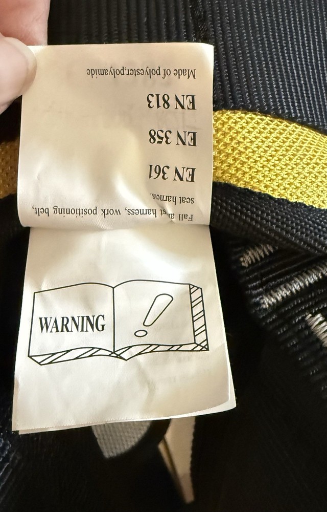 SOB Climbing Harness Invert Bod Never Used