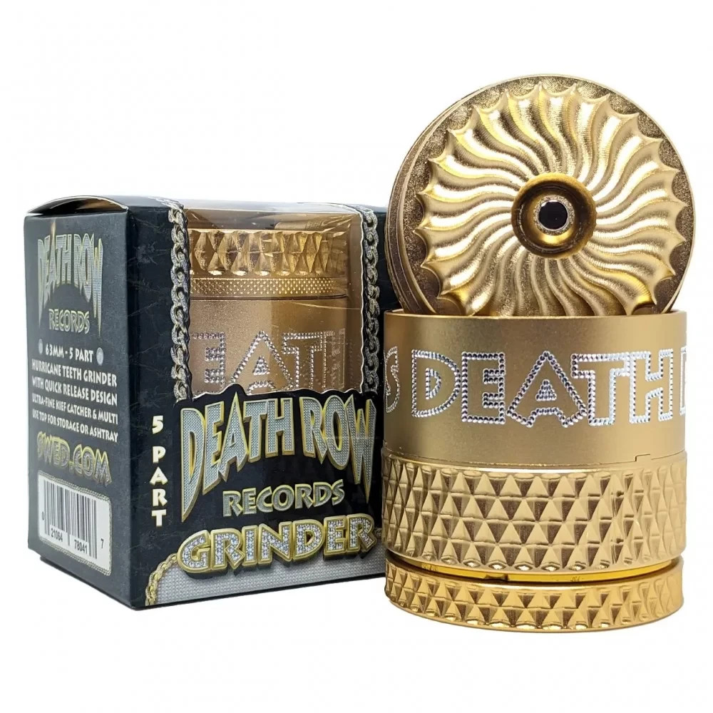 Death Row Records 63mm Hurricane Grinder – 5 Piece Aluminum Grinder